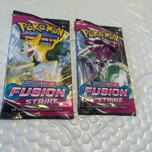 2x Pokémon TCG: Sword & Shield-Fusion Strike 2 Booster Packs 20 cards total